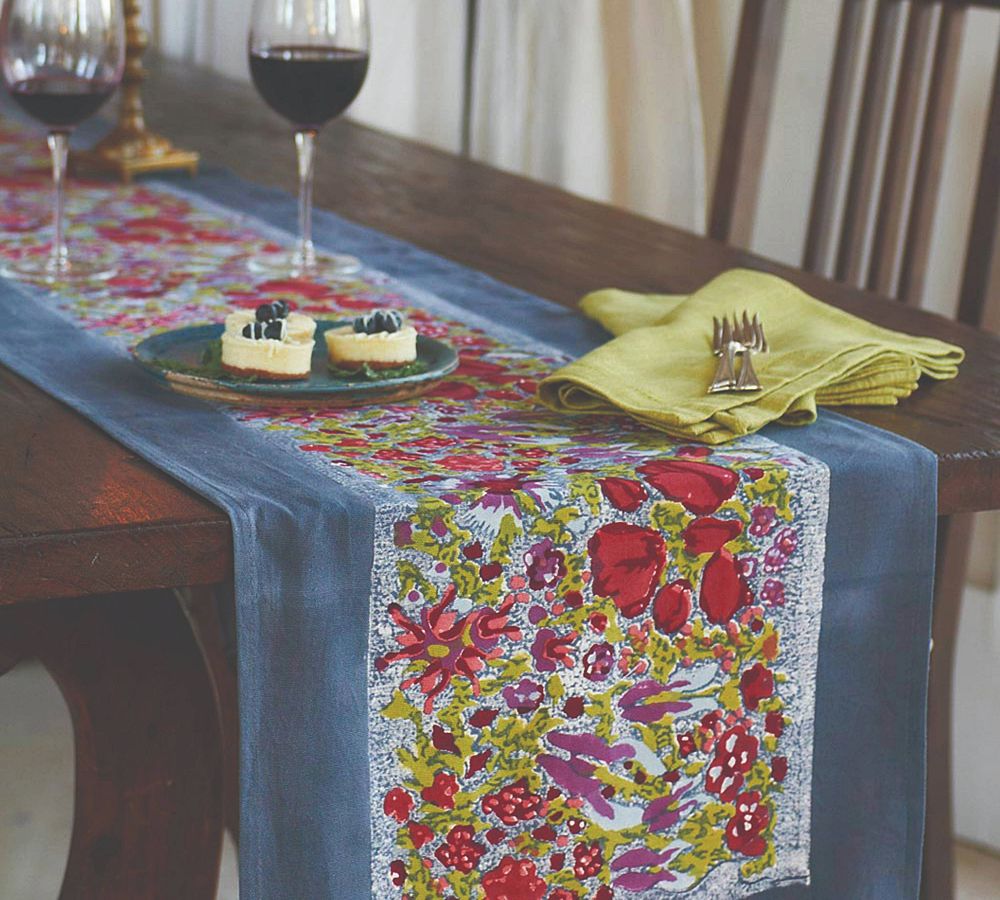 Jardin Block Print Cotton Runner