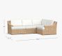 Huntington Wicker 4-Piece Slope Arm Outdoor Sectional (100&quot;)