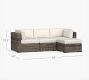 Huntington Wicker Square-Arm 4-Piece Outdoor Sectional (93&quot;)