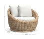 Huntington Wicker Swivel Papasan Outdoor Lounge Chair