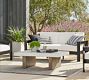 Pomona Concrete &amp; Acacia Rectangular Outdoor Coffee Table (50&quot;)
