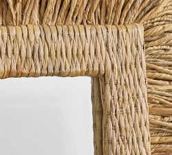 Cynthia Rowley Raffia Fringe Square Wall Mirror