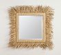 Cynthia Rowley Raffia Fringe Square Wall Mirror