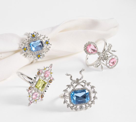 Cynthia Rowley You're a Gem Napkin Rings - Mixed Set of 4