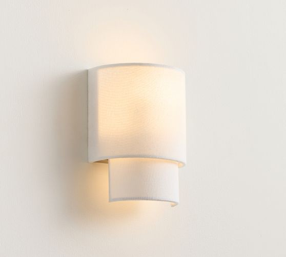 Gia Fabric Wireless Sconce (7")