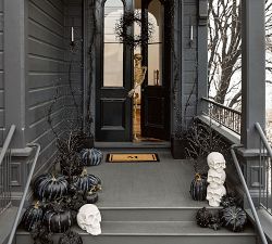 Lit White Skulls