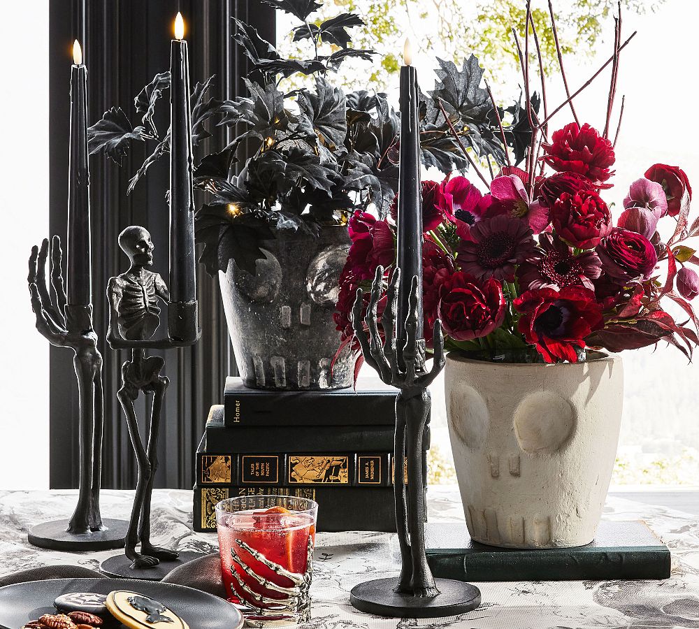 Skeleton Candle Holder