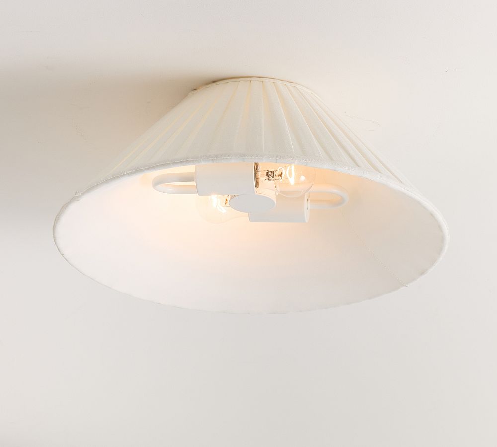 Baylor Round Pleated Shade Flush Mount (16&quot;)