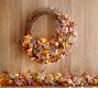 Faux Lit Harvest Wreath &amp; Garland