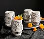 Puebla Sugar Skull Cantarito Jars - Set of 4