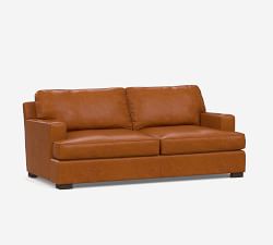 Townsend Square Arm Leather Sofa Collection (78&quot;&ndash;101&quot;)