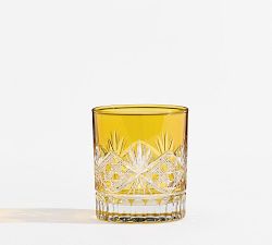 Antique Cut Double Old Fashioned Glasses - Set of 4