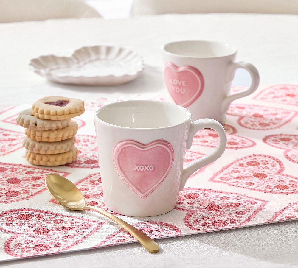 Conversation Hearts Stoneware Mug