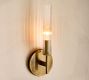 Cooper Ribbed Glass Tube Sconce (13&quot;)