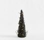 Lit Glitter Black Branch Cone Trees