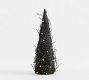 Lit Glitter Black Branch Cone Trees
