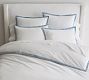 Bordered Percale Duvet Cover