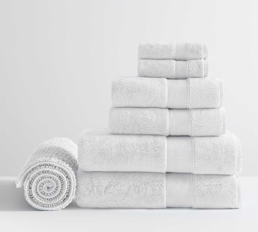 Classic Organic Towel Bundle With Bath Mat - Set of 7