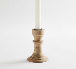 Kadence Turned Wood Candle Holder