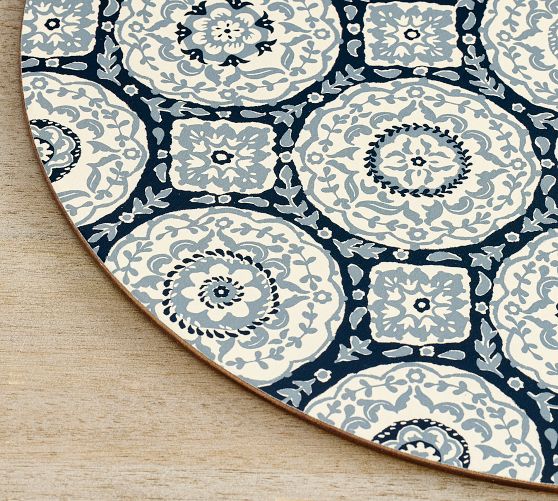 Kravet Medallion Corkmat - Set of 4
