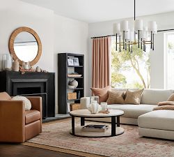 Cayman Round Wood &amp; Metal Coffee Table
