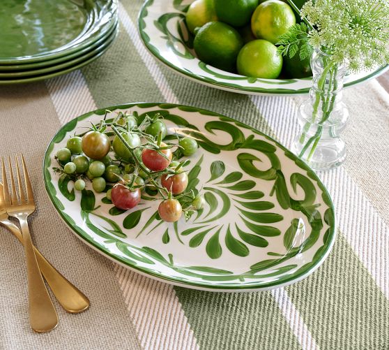 Puebla Porcelain Oval Serving Platter