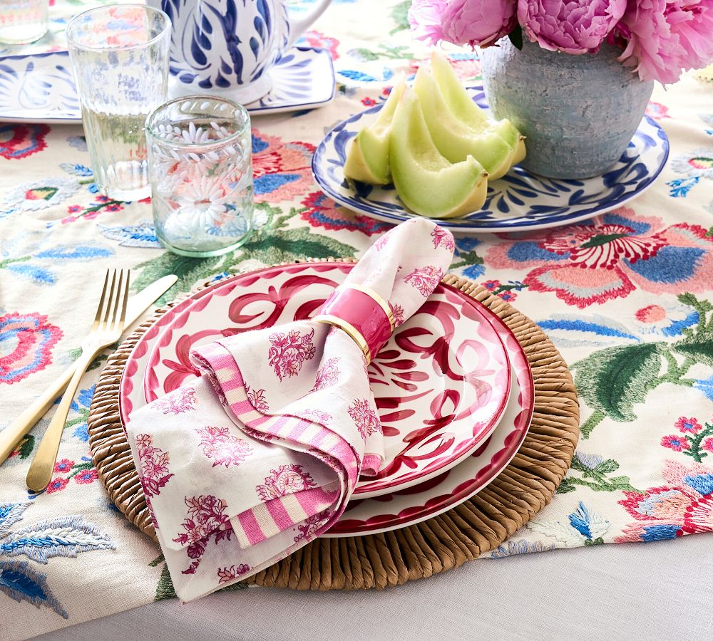 Puebla Porcelain Salad Plates - Set of 4