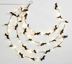 Lit Hanging Bat Flock