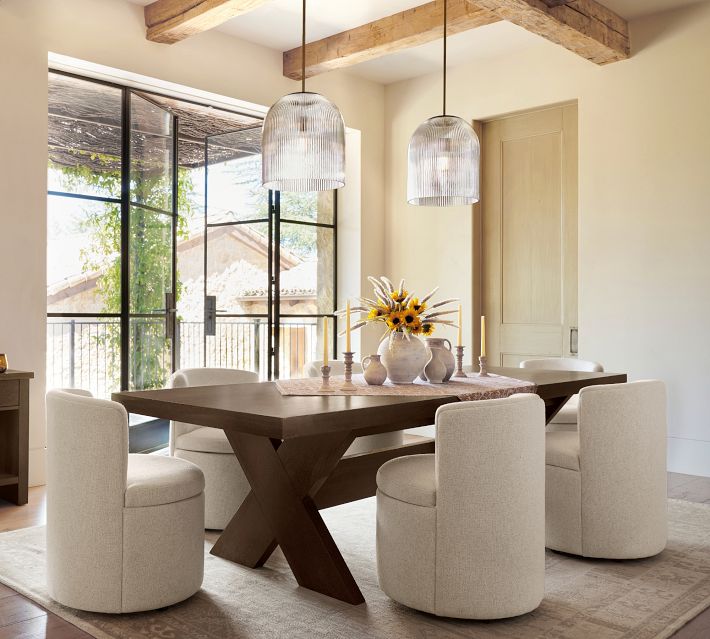 Modern Farmhouse Extendable Dining Table (76