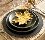 Gold Maple Leaf Stoneware Appetizer Plate