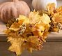 Handcrafted Lit Maple Pumpkin Wreath &amp; Garland