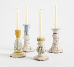 Ornate Hand-Painted Taper Holder