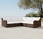 Torrey Wicker 5-Piece Roll Arm Outdoor Sectional (101&quot;)