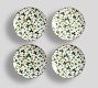 Four Leaf Clover Stoneware Appetizer Plates - Set of 4