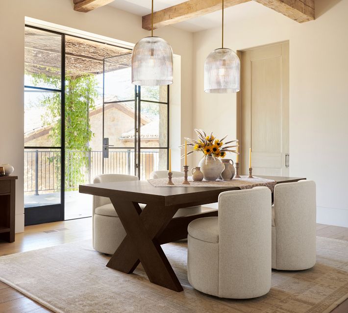 Modern Farmhouse Extendable Dining Table (76