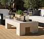 Pomona Concrete Chunky Leg Rectangular Outdoor Coffee Table (50&quot;)