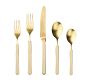 Fantasia Italian Stainless Steel Ice Gold Flatware Set