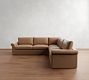 Westwood Roll Arm Leather 3-Piece L-Shaped Sectional (120&quot;)