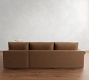 Westwood Roll Arm Leather 3-Piece Sectional (120&quot;)