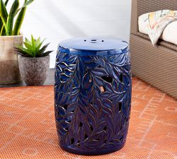 Ivy Ceramic Round Outdoor Accent Table (14&quot;)