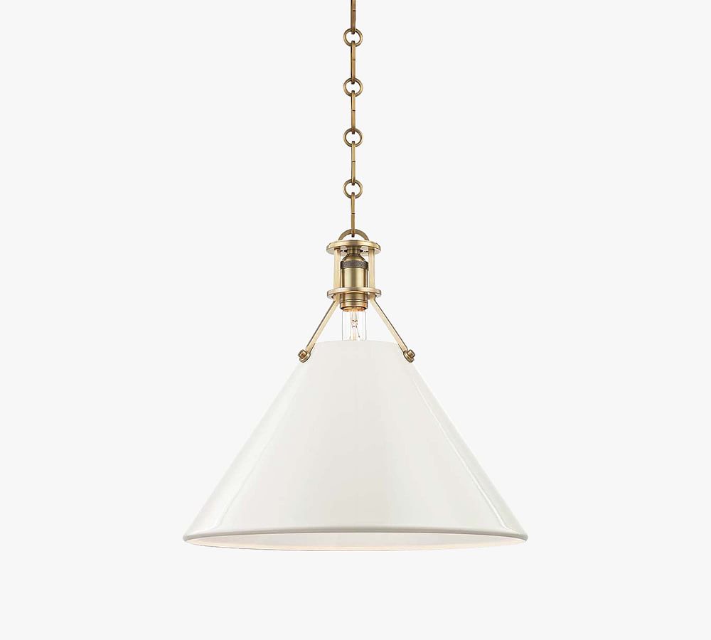 Jocelyn Flared Metal Pendant (10&quot;-16&quot;)