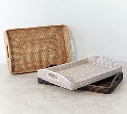 Tava Handwoven Rattan Rectangular Serving Tray