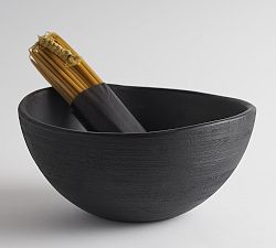 Alton Handcarved Wood Serve Bowl