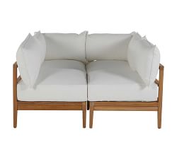 Oxeia Teak Modular Outdoor Loveseat