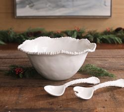 Alegeria Outdoor Salad Bowl With Servers