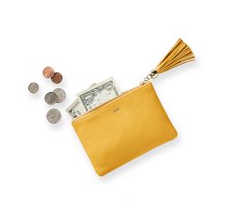 Mark &amp; Graham Leather Tassel Zipper Pouch