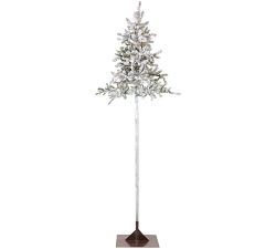 Faux Lit Flocked Tallerina Tree