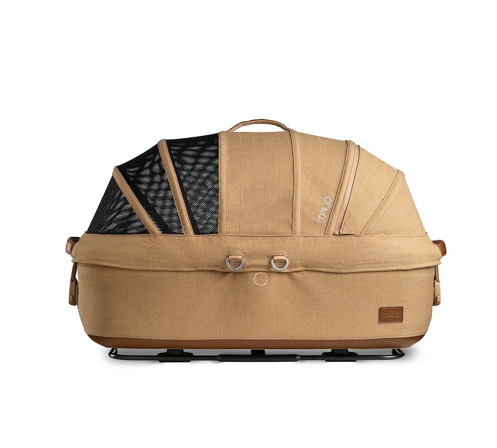 Medium Sable Polyester Pet Car Seat with Canopy