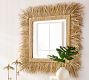Cynthia Rowley Raffia Fringe Square Wall Mirror