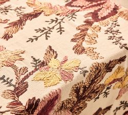 Emrys Embroidered Cotton Table Throw
